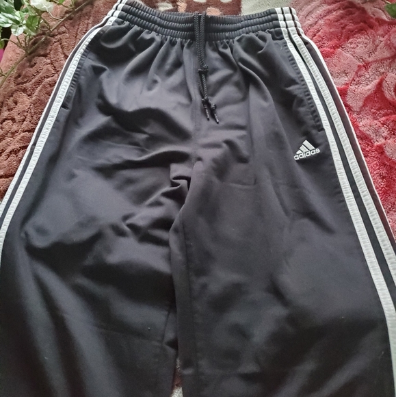 ADIDAS Pants color black Whith 3 white Stripes - Picture 2 of 6
